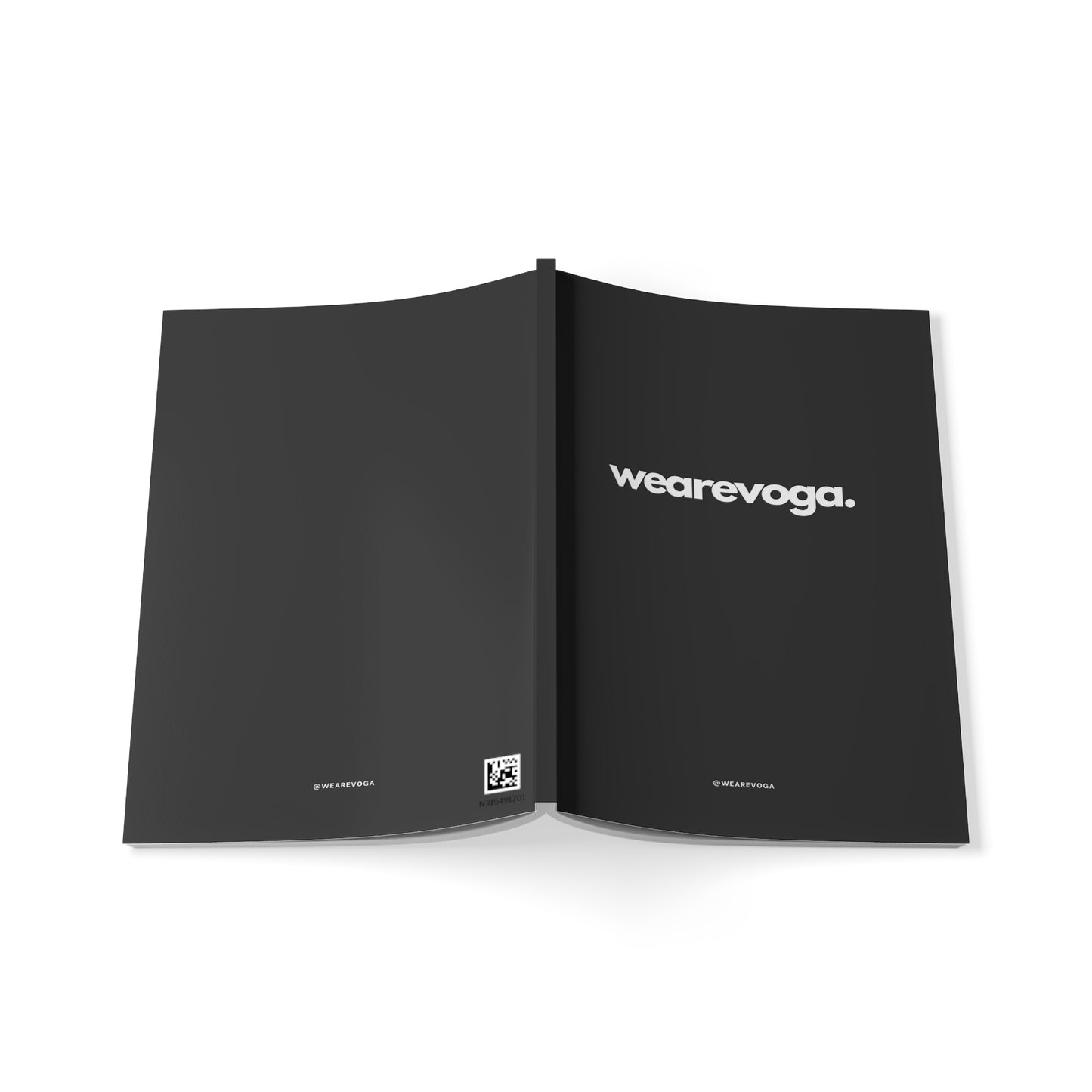 wearevoga A5 Softcover Notebook — Minimal Black Journal for Notes & Planning