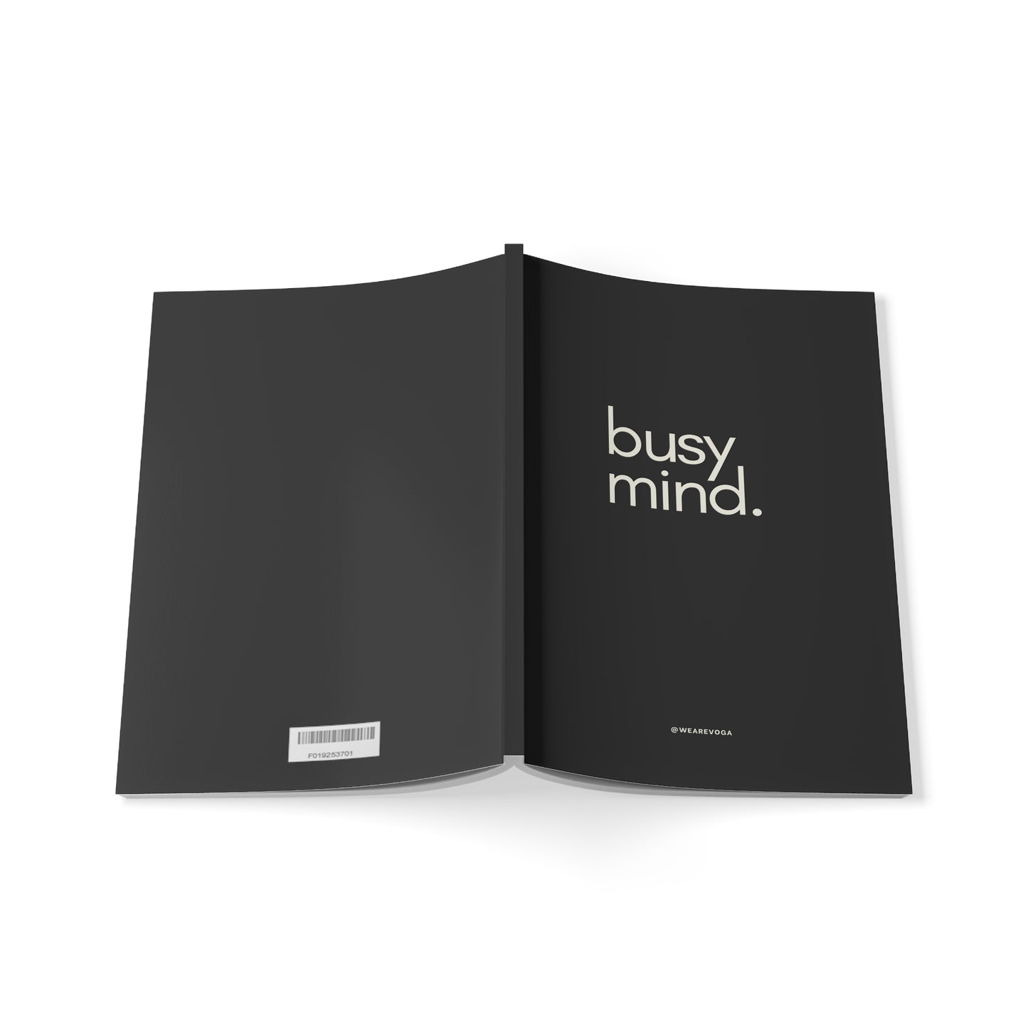 Carnet à couverture souple A5 Busy Mind — Journal minimaliste noir pour notes et planification