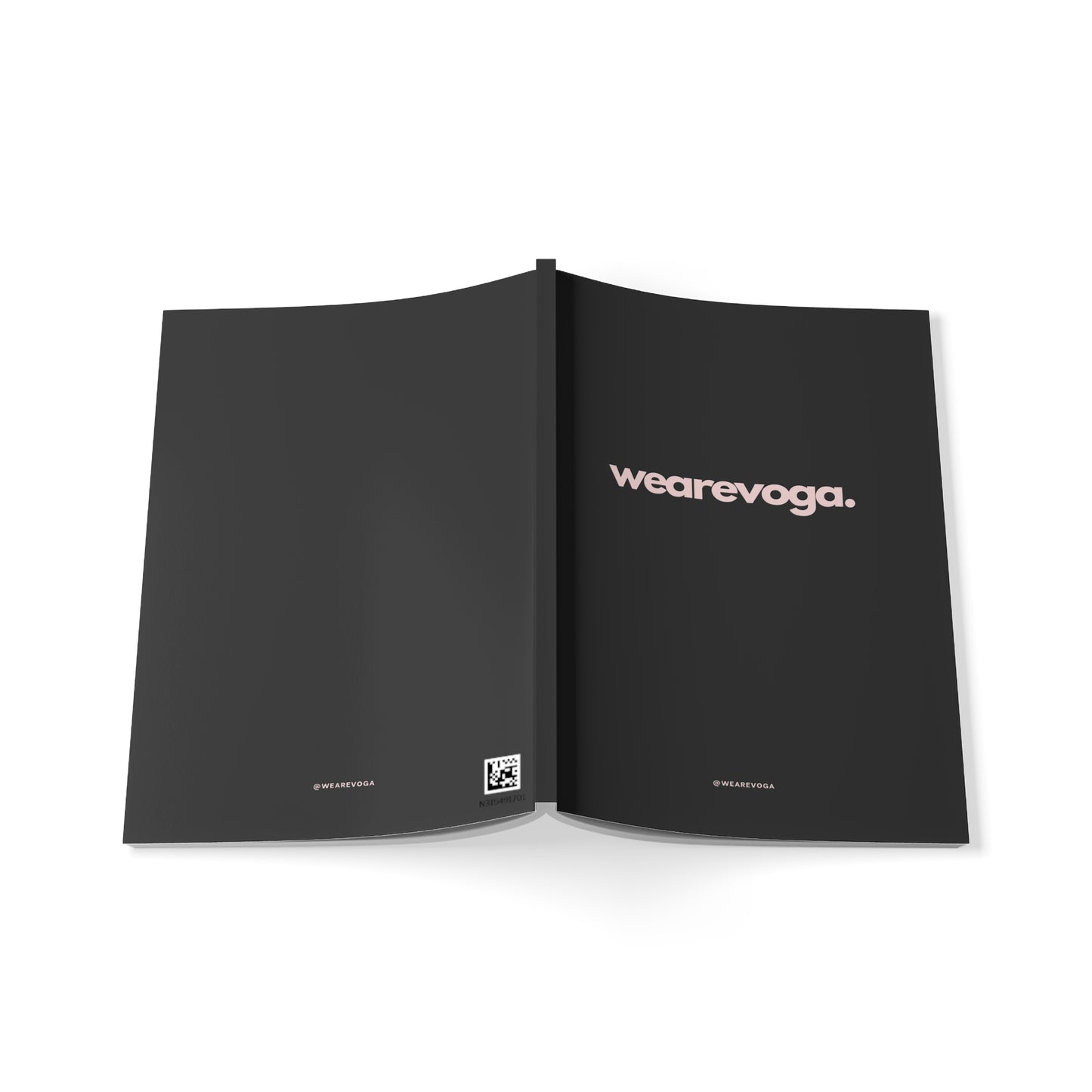 wearevoga A5 Softcover Notebook — Minimal Black Journal for Notes & Planning