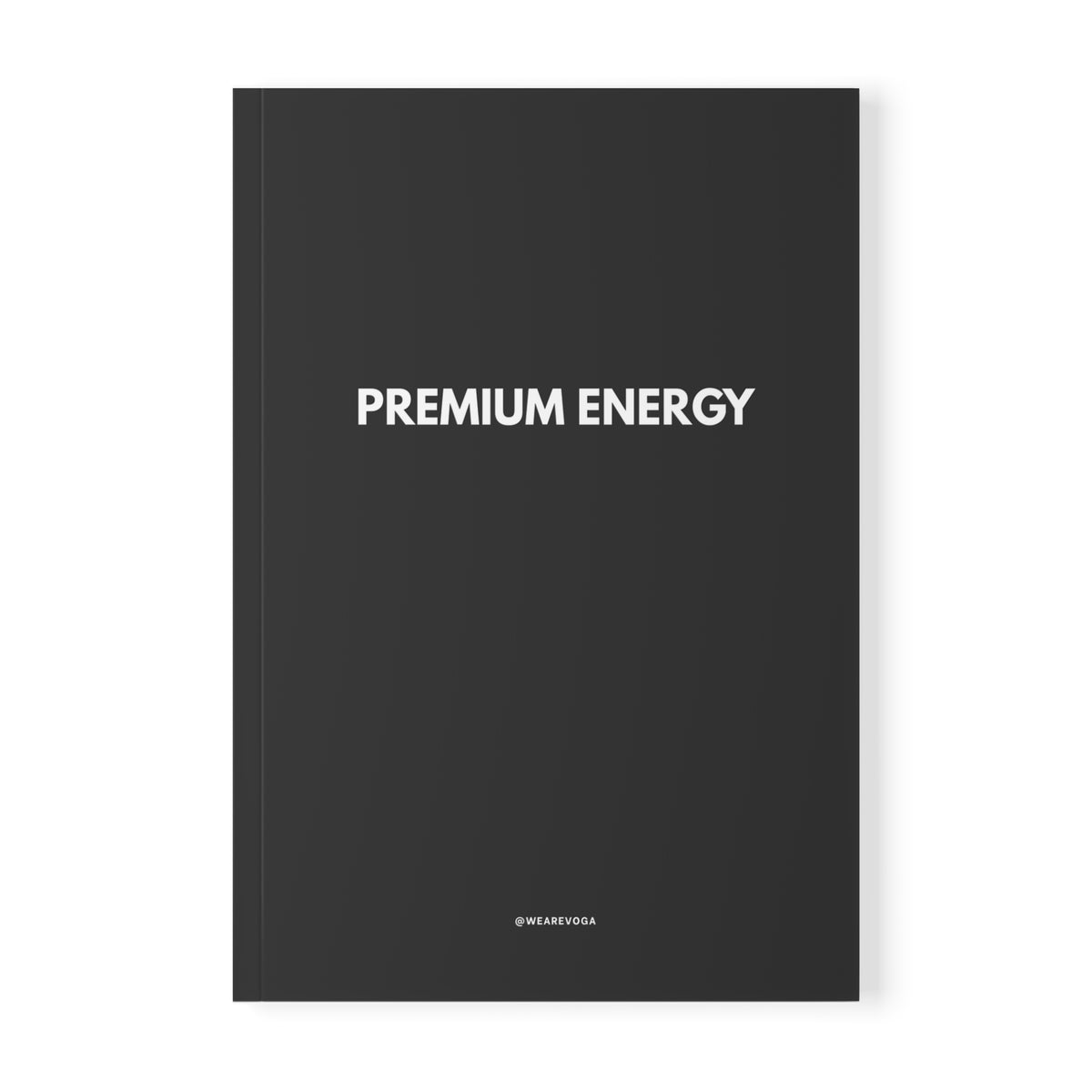 Premium Energy A5 Softcover Notebook — Minimal Black Journal for Notes & Planning