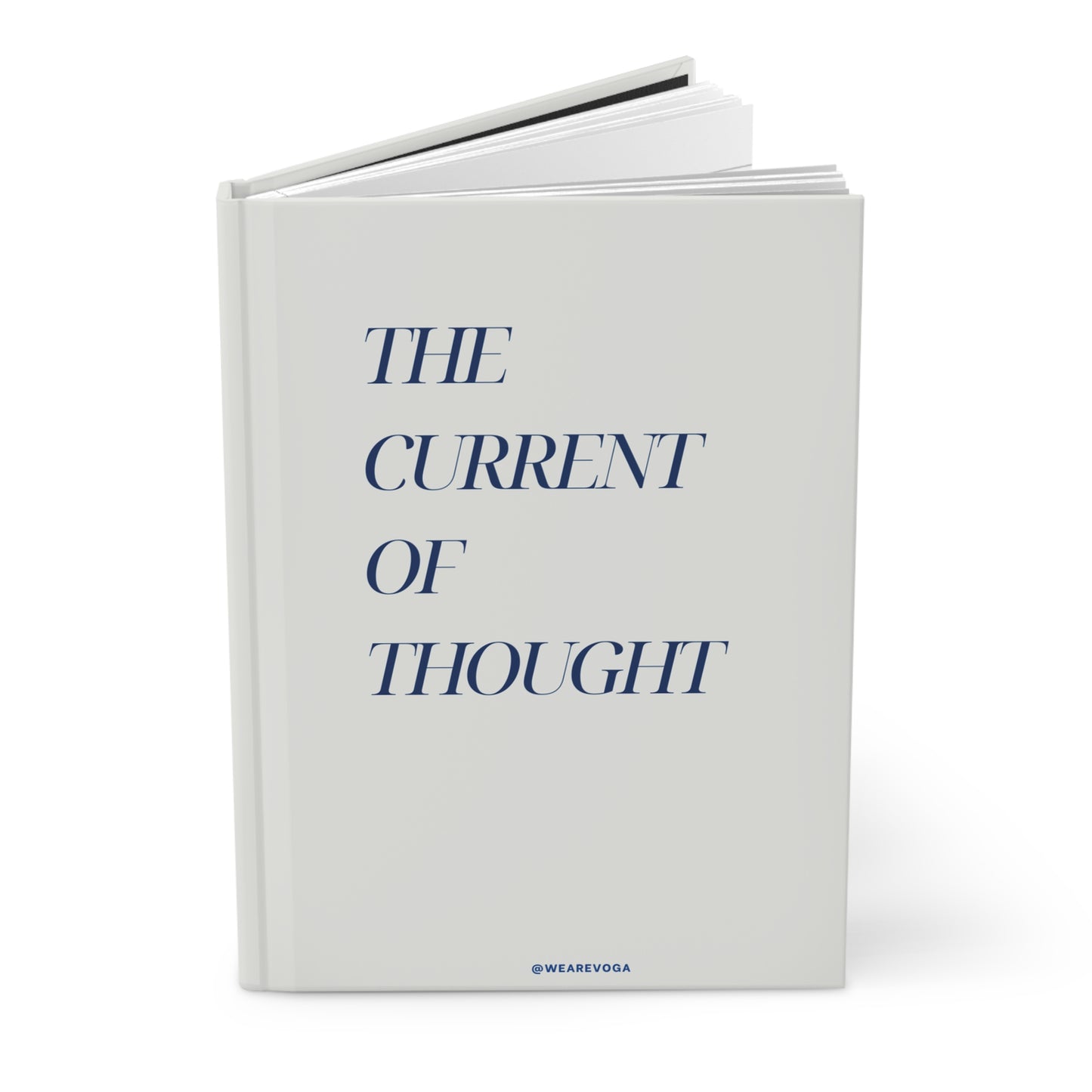 The Current of Thought Hardcover Journal — Minimalist Matte Notebook for Reflection & Ideas