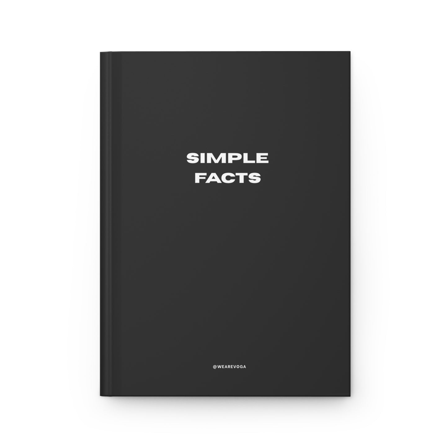 Hardcover Journal — "SIMPLE FACTS" Minimalist Lined Notebook