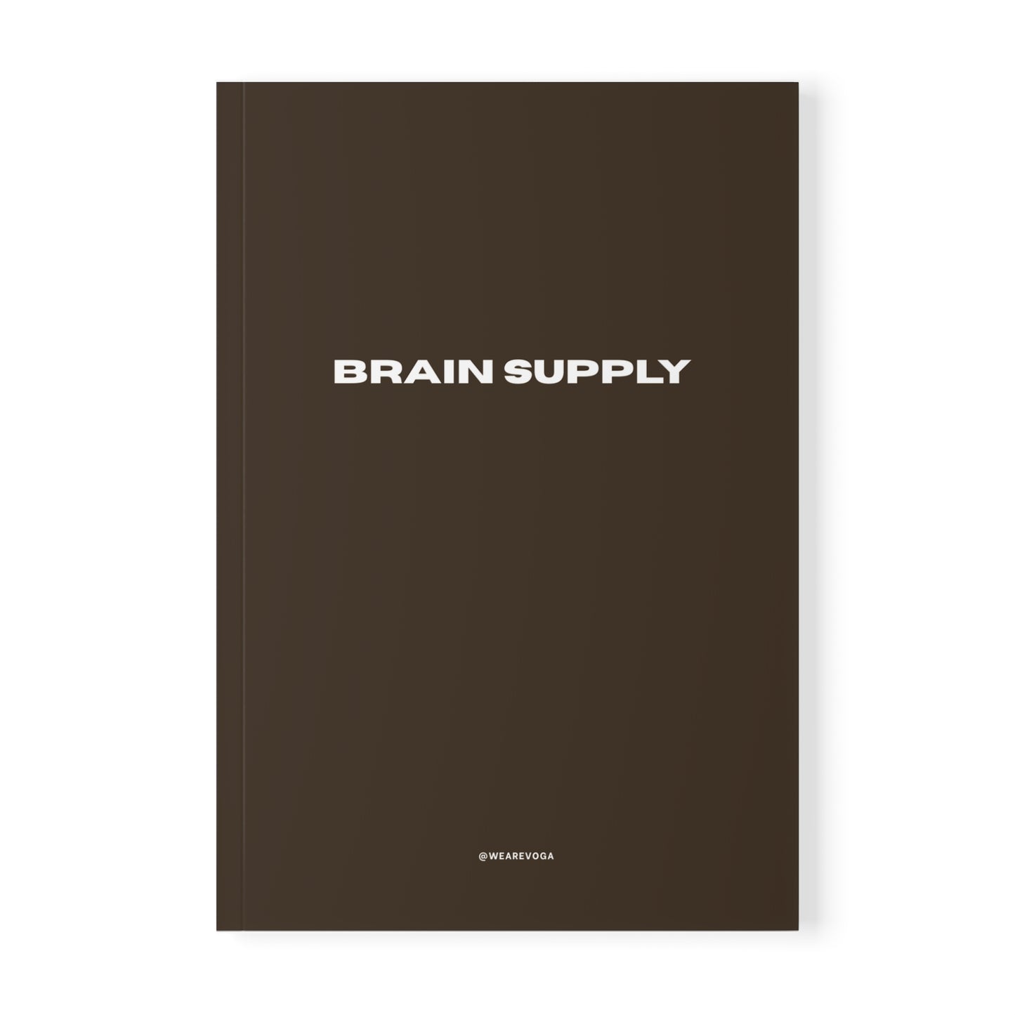 Brain Supply A5 Softcover Notebook — Minimal Brown Journal for Notes & Ideas