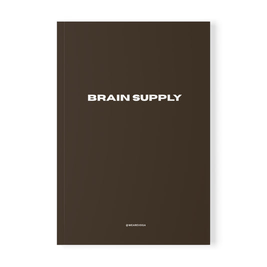 Brain Supply A5 Softcover Notebook — Minimal Brown Journal for Notes & Ideas