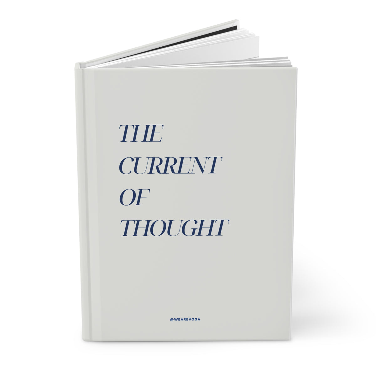 The Current of Thought Hardcover Journal — Minimalist Matte Notebook for Reflection & Ideas