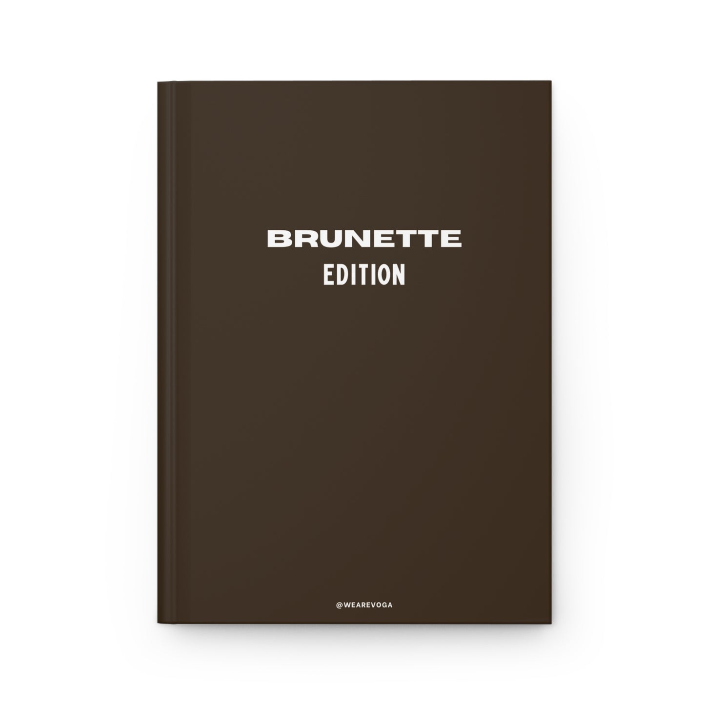 Brunette Edition Hardcover Journal – Matte Brown Notebook