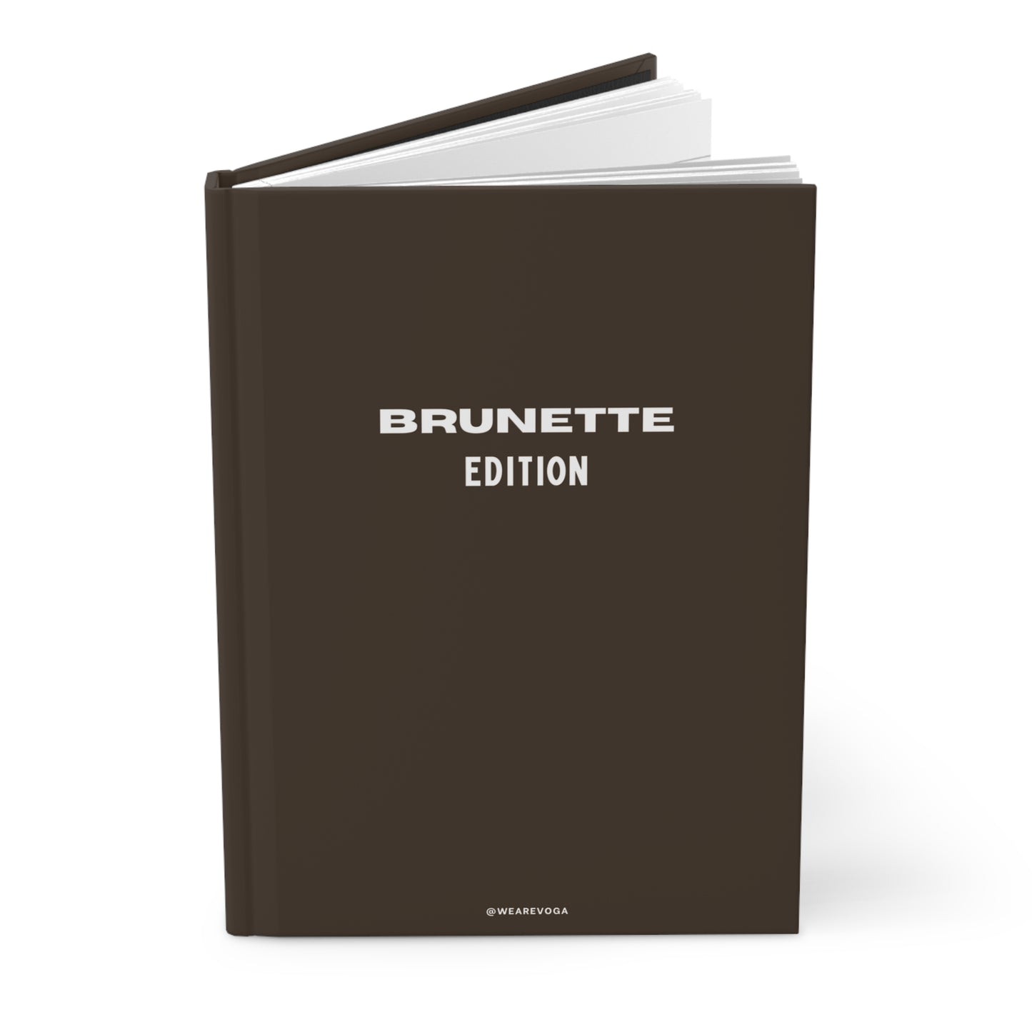 Brunette Edition Hardcover Journal – Matte Brown Notebook