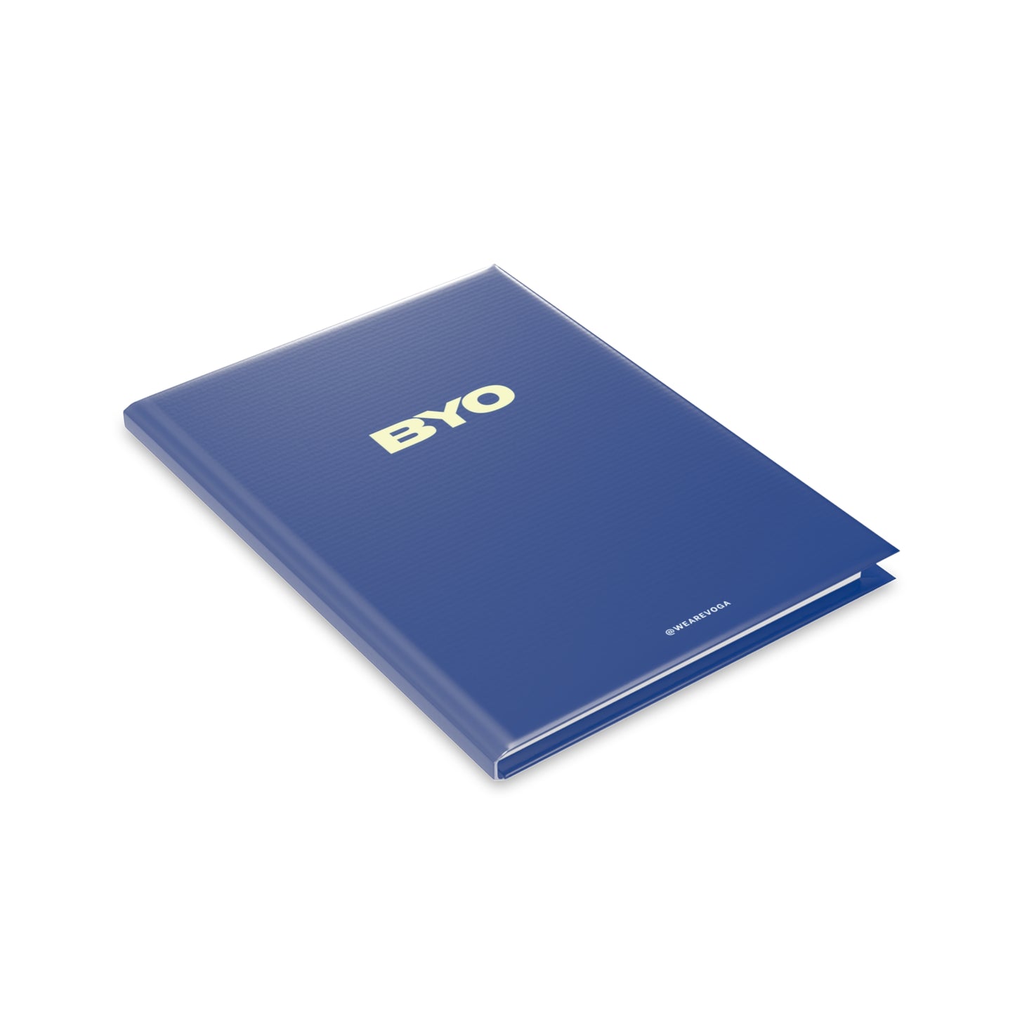 BYO Blue Hardcover Notebook — Puffy Cover Journal for Notes & Planning