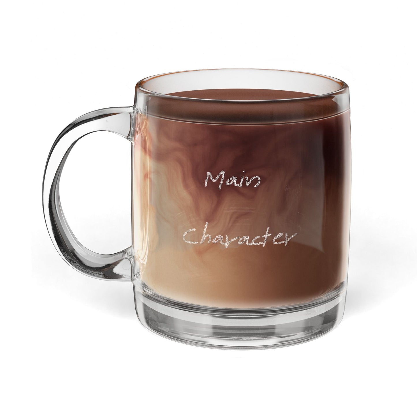 Main Character Glass Coffee Mug — 12.25 oz Coffee Cup