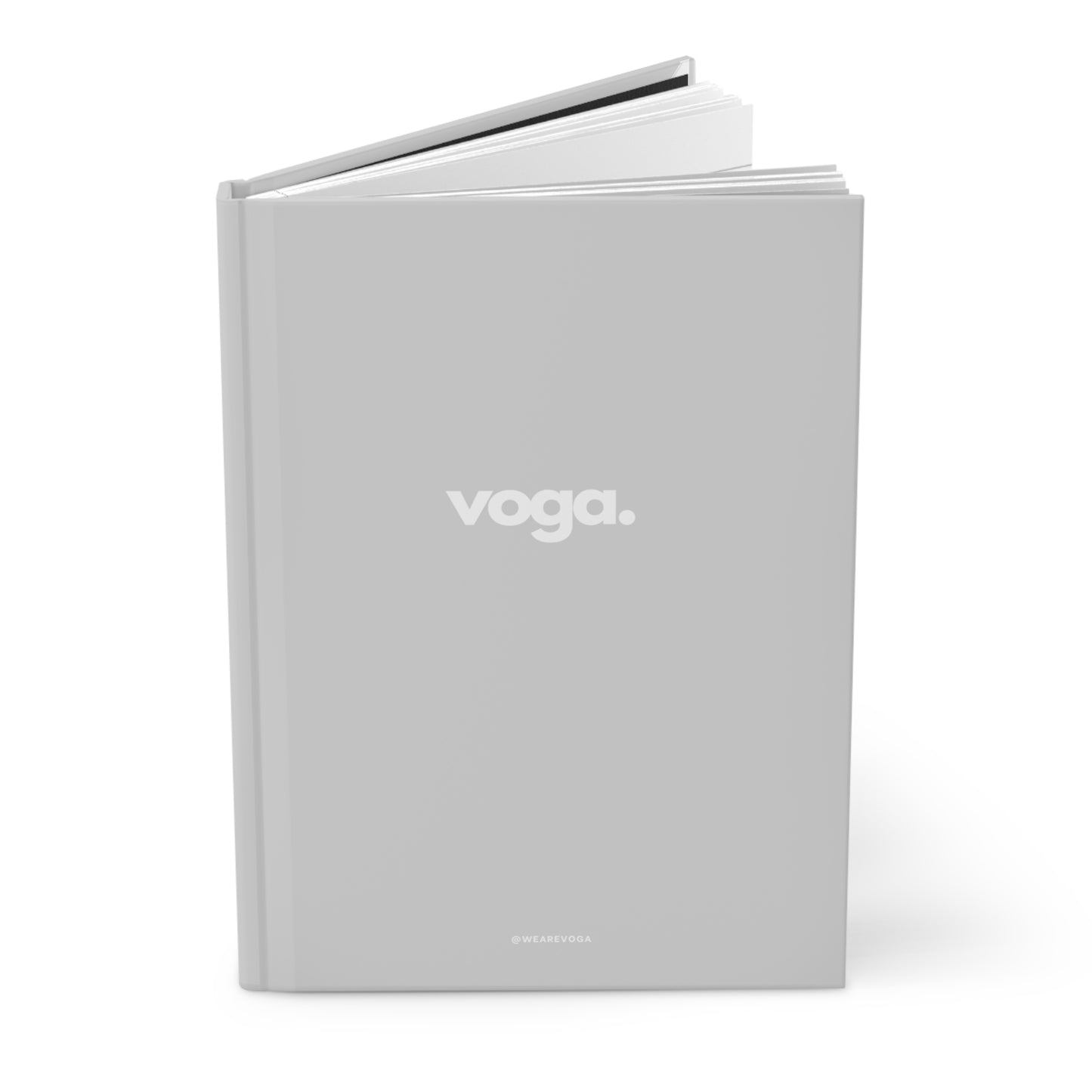Voga Minimalist Hardcover Lined Journal — Matte Gray Notebook for Notes & Planning