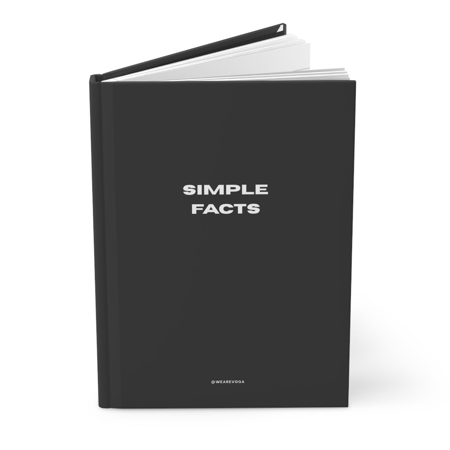 Hardcover Journal — "SIMPLE FACTS" Minimalist Lined Notebook