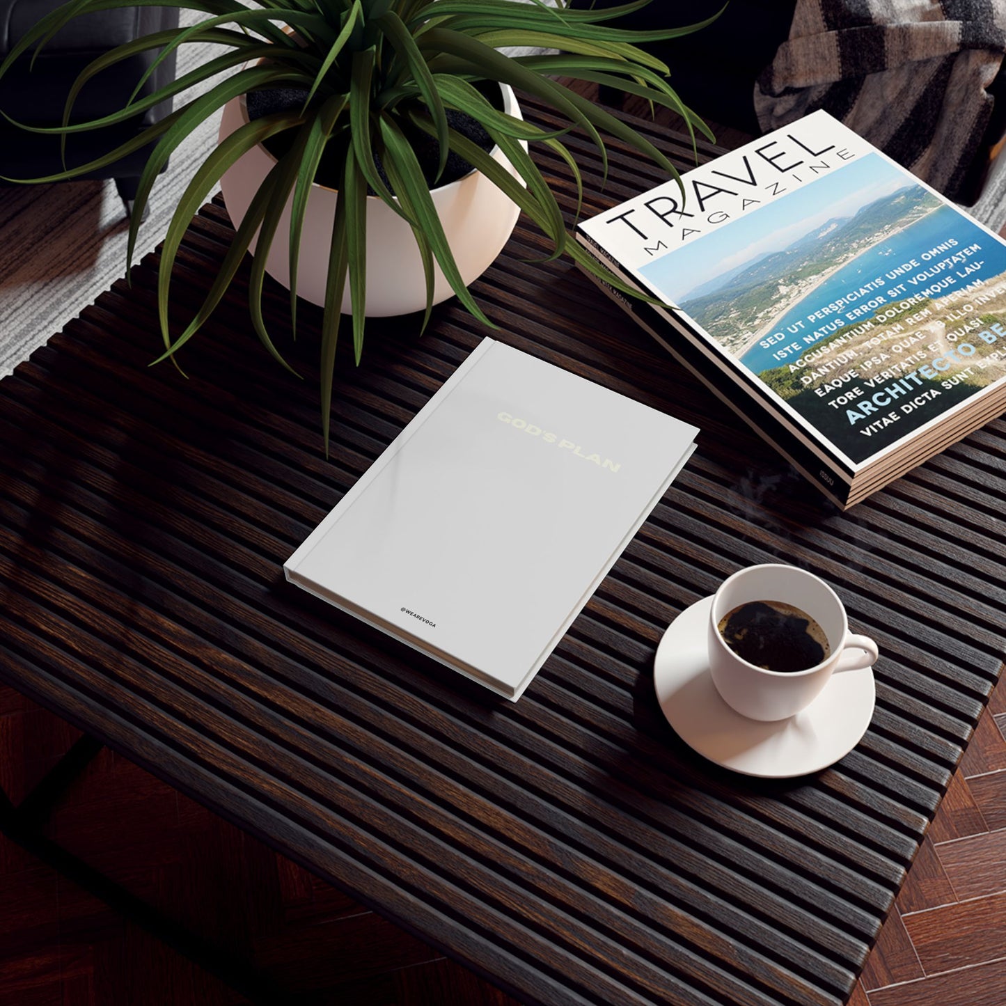 Hardback Journal — "GOD'S PLAN" Minimalist Faith Notebook for Goals & Gratitude