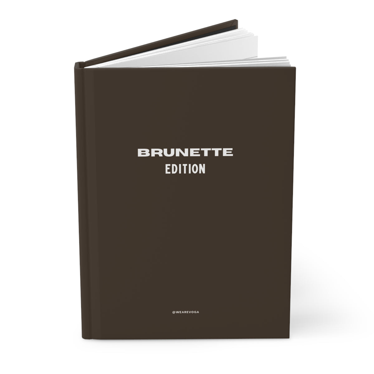 Brunette Edition Hardcover Journal – Matte Brown Notebook