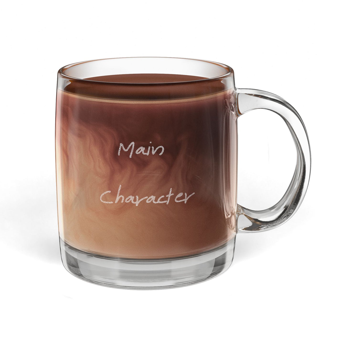 Main Character Glass Coffee Mug — 12.25 oz Coffee Cup