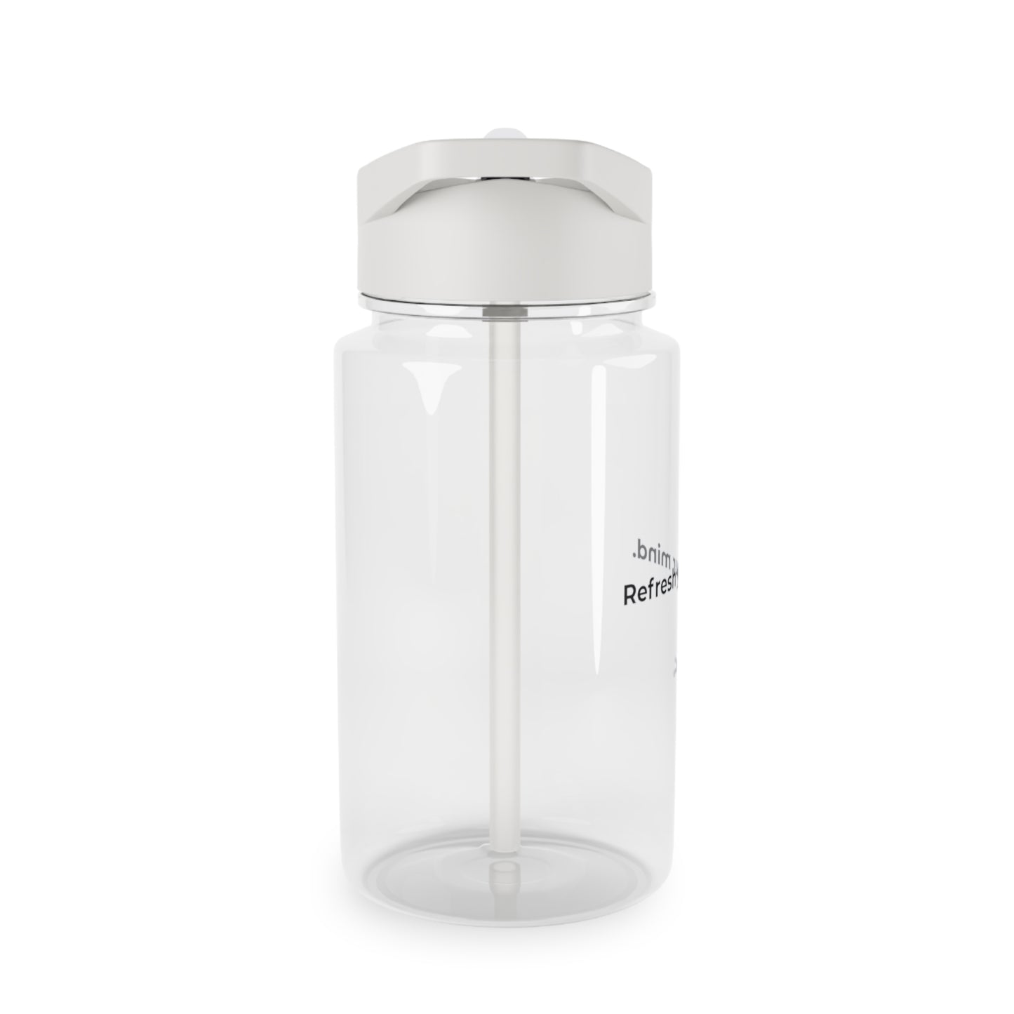 Refresh Your Mind Water Bottle – Clear Motivational Sports Bottle with Straw