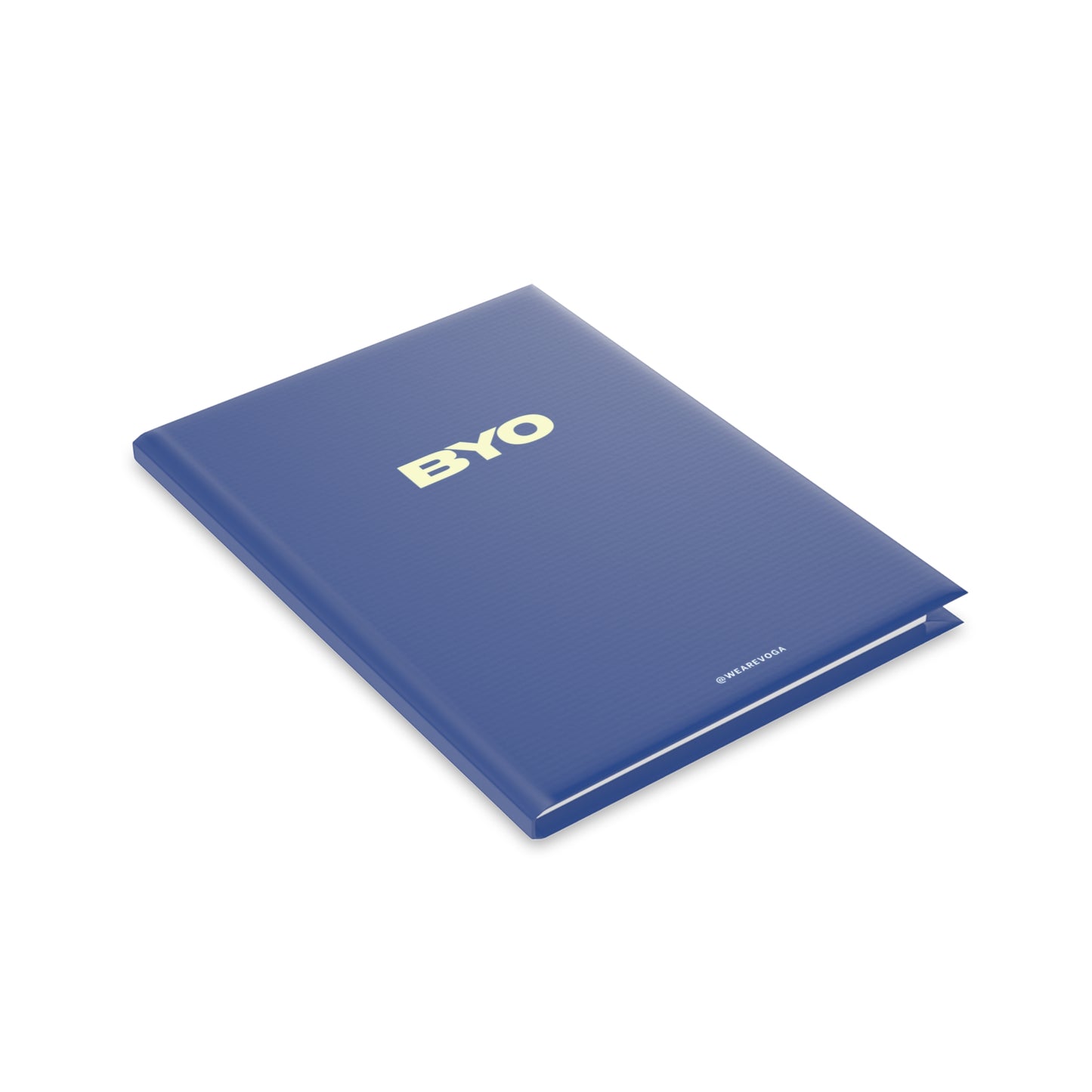 BYO Blue Hardcover Notebook — Puffy Cover Journal for Notes & Planning