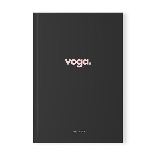 Voga. A5 Softcover Notebook — Minimal Black Journal for Notes & Planning