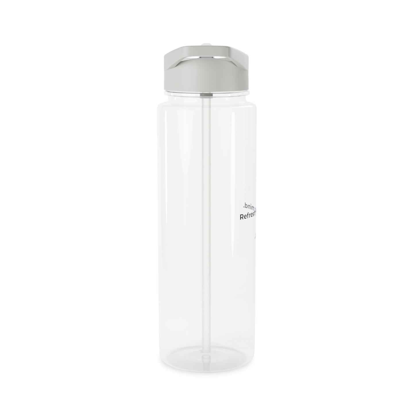 Refresh Your Mind Water Bottle – Clear Motivational Sports Bottle with Straw
