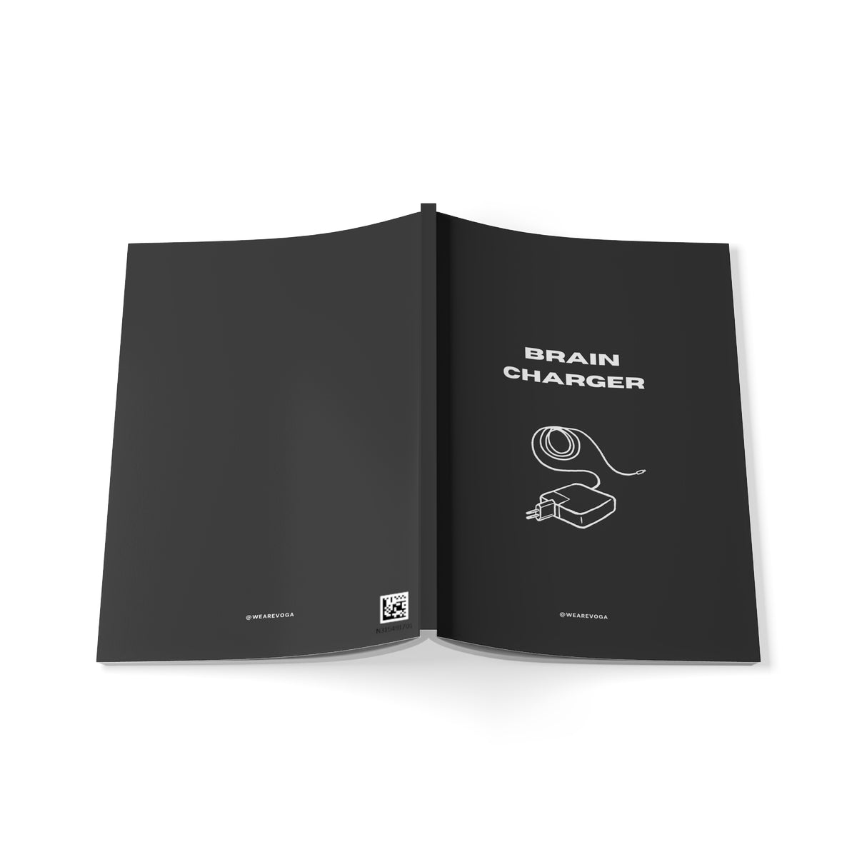 Recharge Your Brain A5 Softcover Notebook — "Write on this notebook to charge your brain"