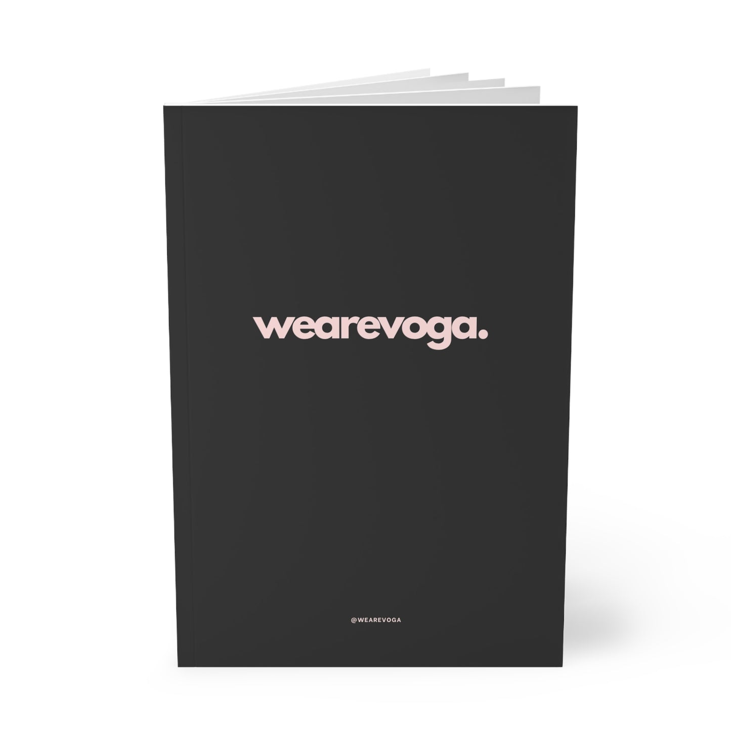 wearevoga A5 Softcover Notebook — Minimal Black Journal for Notes & Planning