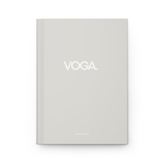 VOGA Minimalist Hardcover Lined Journal — Matte Soft-Grey Notebook for Everyday Notes