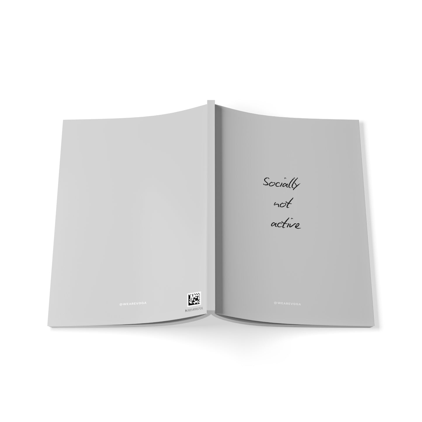 Notebook — "Socially Not Active" A5 Softcover Journal