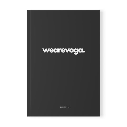 wearevoga A5 Softcover Notebook — Minimal Black Journal for Notes & Planning