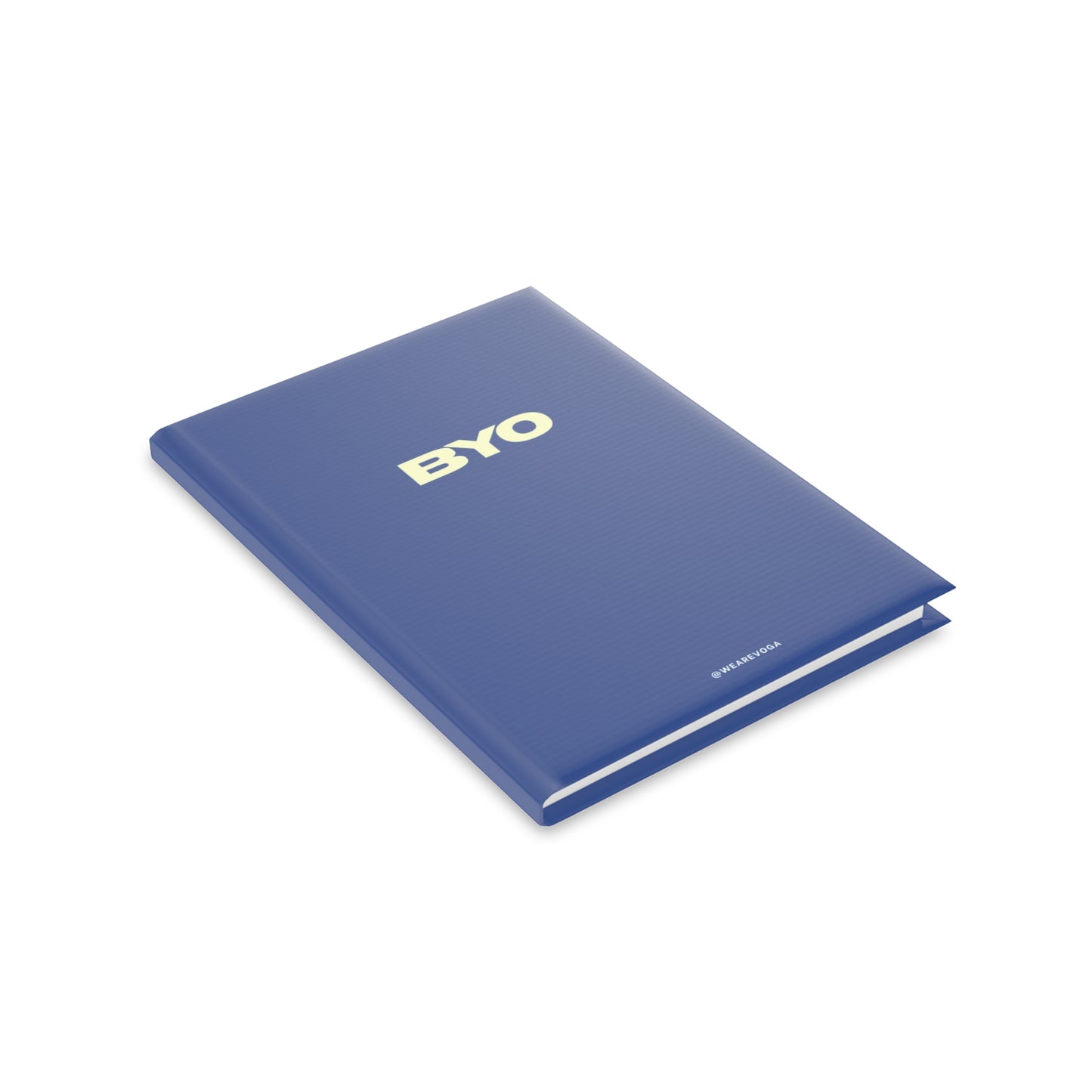 BYO Blue Hardcover Notebook — Puffy Cover Journal for Notes & Planning
