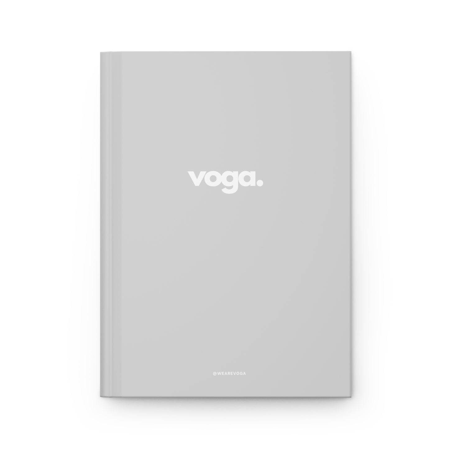 Voga Minimalist Hardcover Lined Journal — Matte Gray Notebook for Notes & Planning
