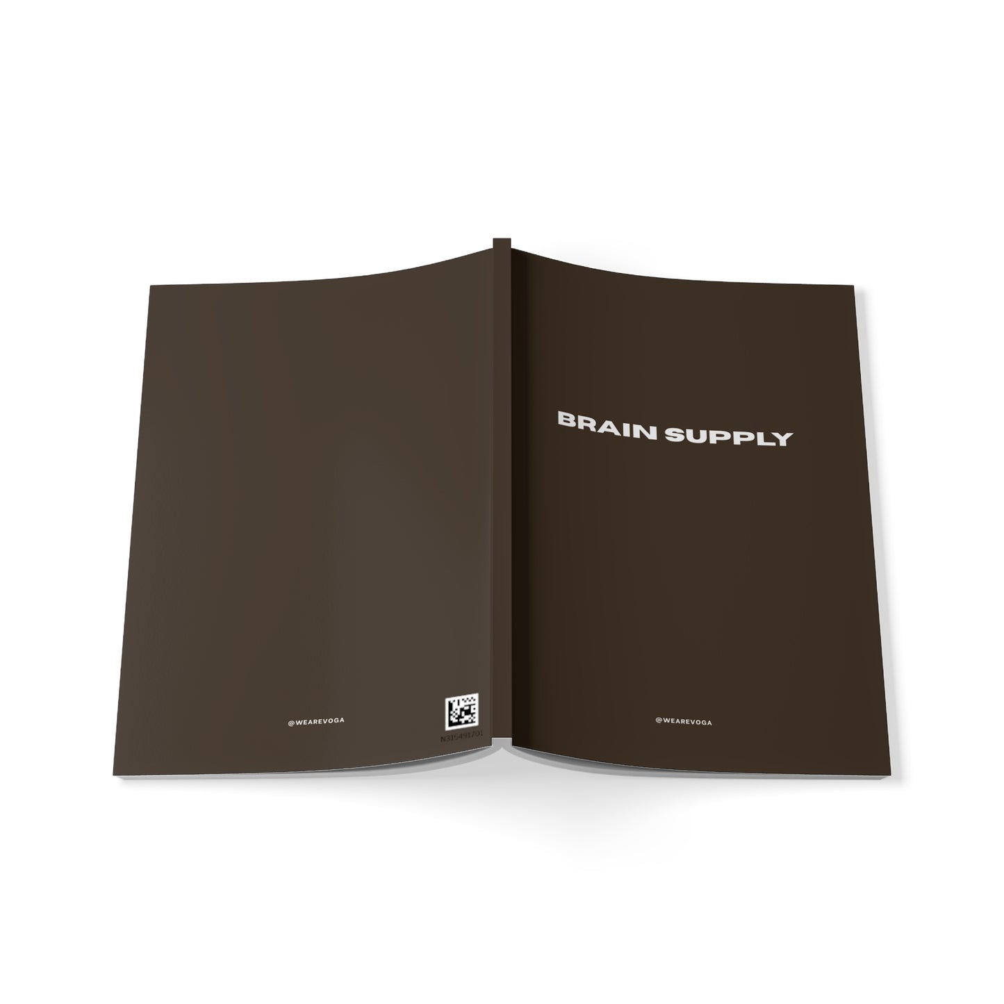 Brain Supply A5 Softcover Notebook — Minimal Brown Journal for Notes & Ideas