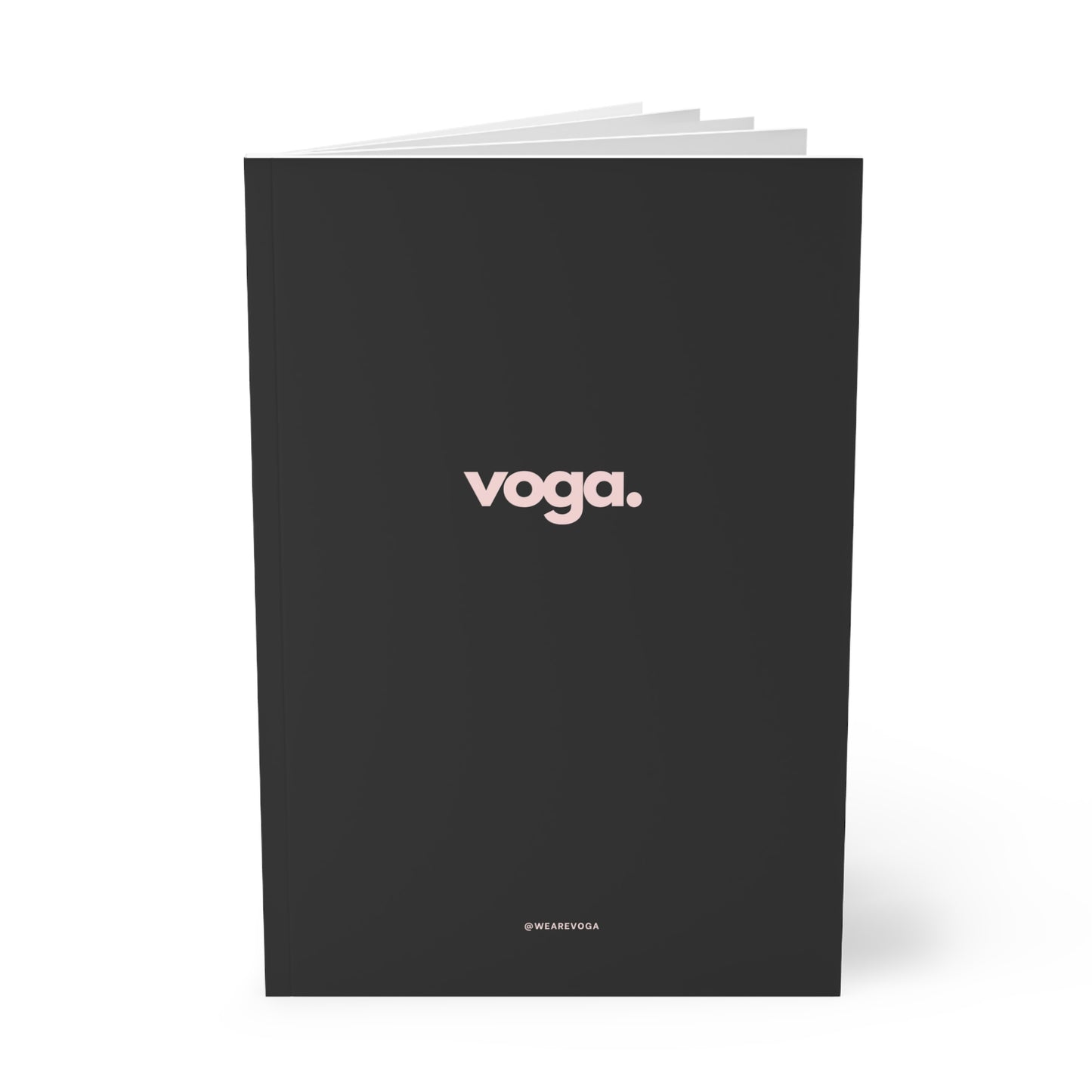 Voga. A5 Softcover Notebook — Minimal Black Journal for Notes & Planning
