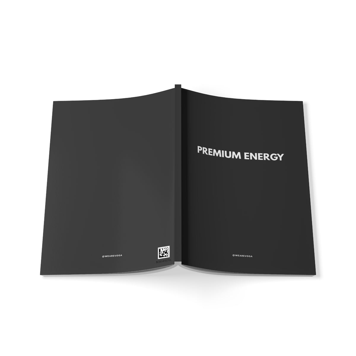 Premium Energy A5 Softcover Notebook — Minimal Black Journal for Notes & Planning