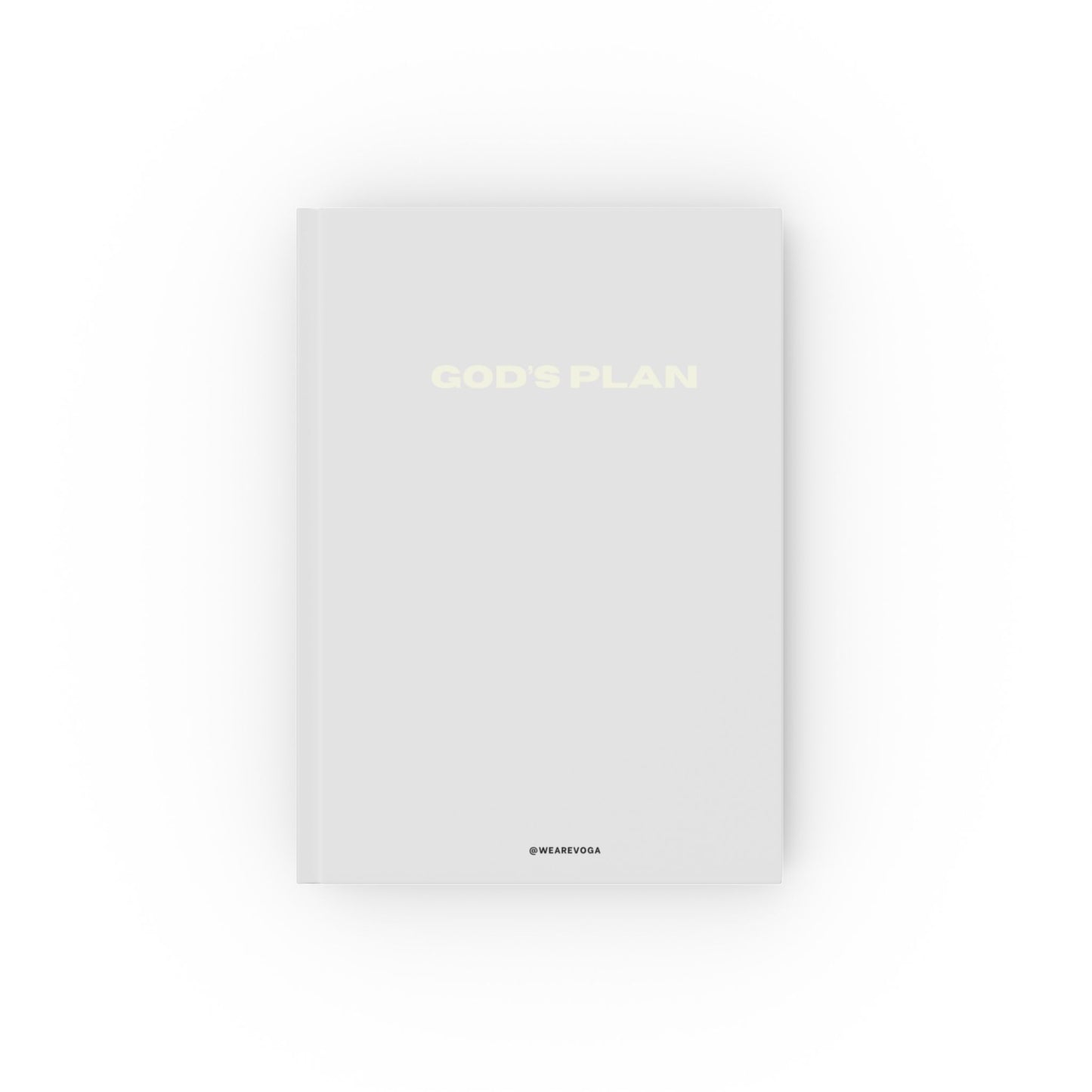 Hardback Journal — "GOD'S PLAN" Minimalist Faith Notebook for Goals & Gratitude