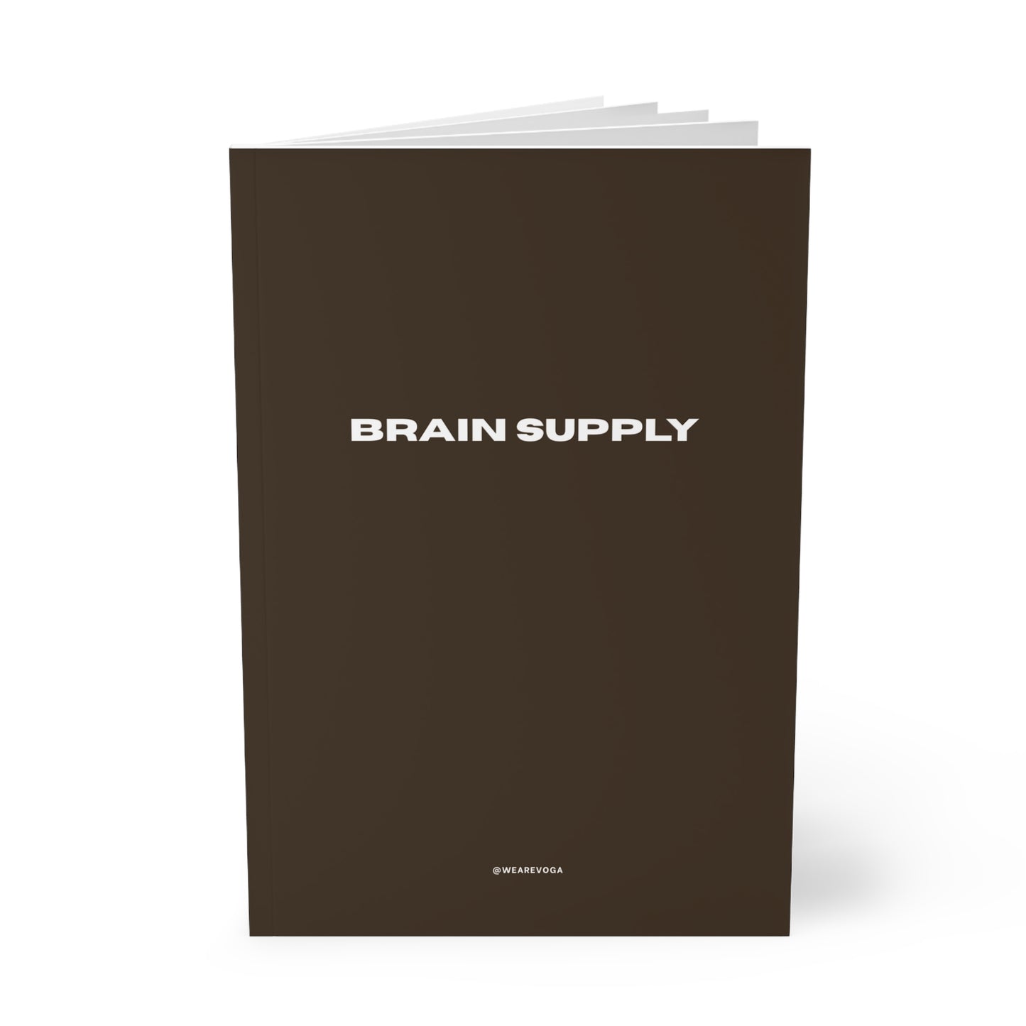 Brain Supply A5 Softcover Notebook — Minimal Brown Journal for Notes & Ideas