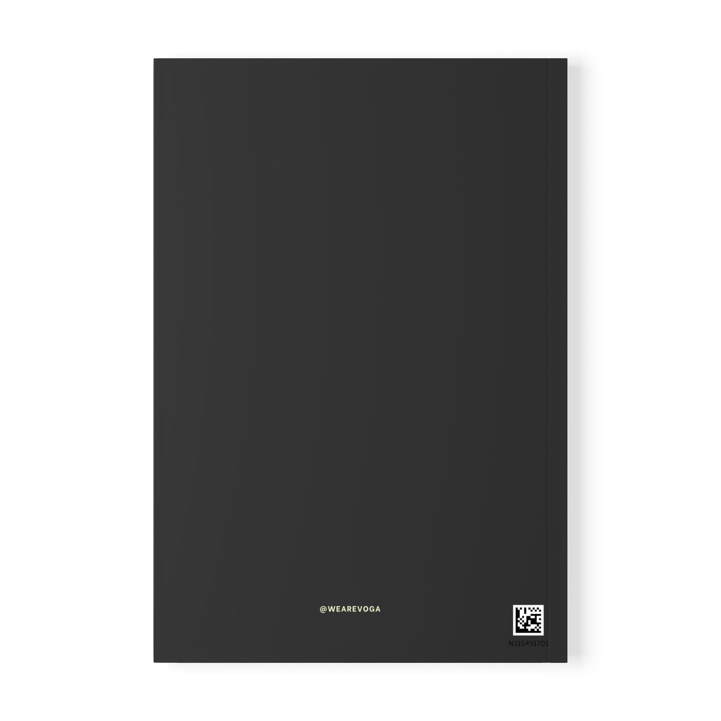 Writing Is Energy A5 Softcover Notebook – Minimal Black Journal for Writers & Creatives