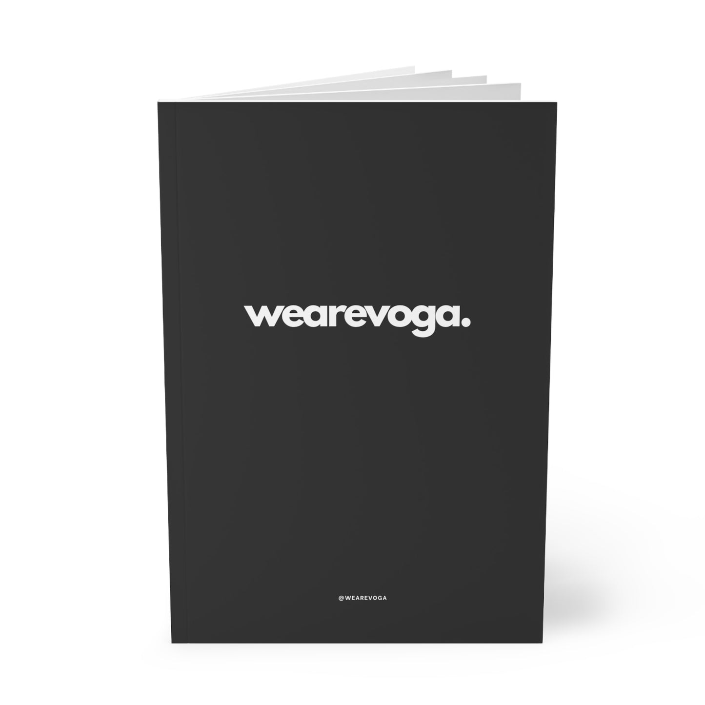 wearevoga A5 Softcover Notebook — Minimal Black Journal for Notes & Planning