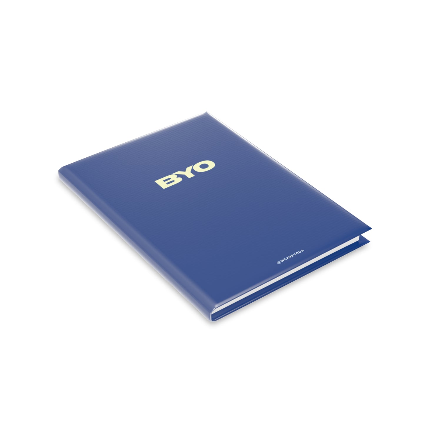 BYO Blue Hardcover Notebook — Puffy Cover Journal for Notes & Planning