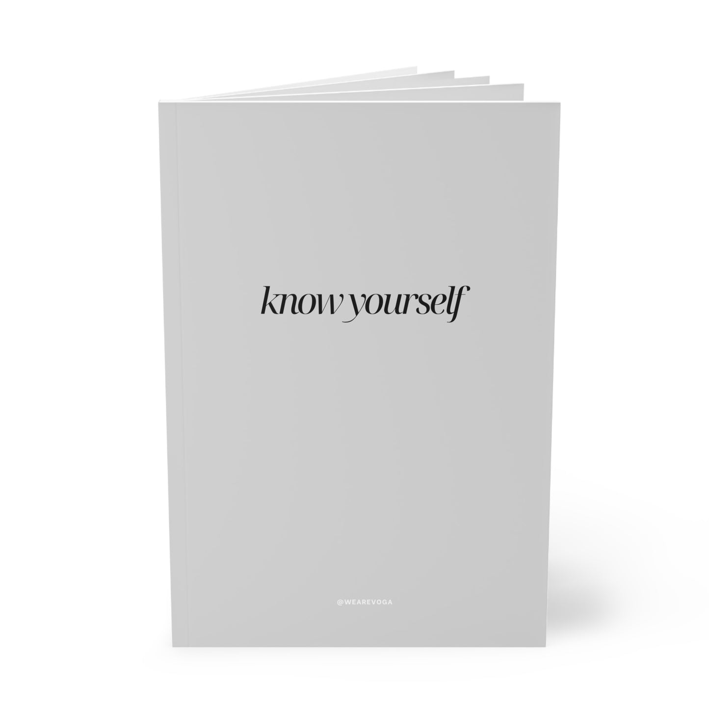 Know Yourself A5 Notebook — Minimalist Softcover Journal for Self-Reflection