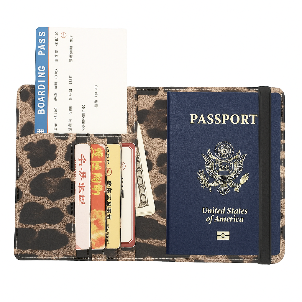 Leopard Passport Cover RFID