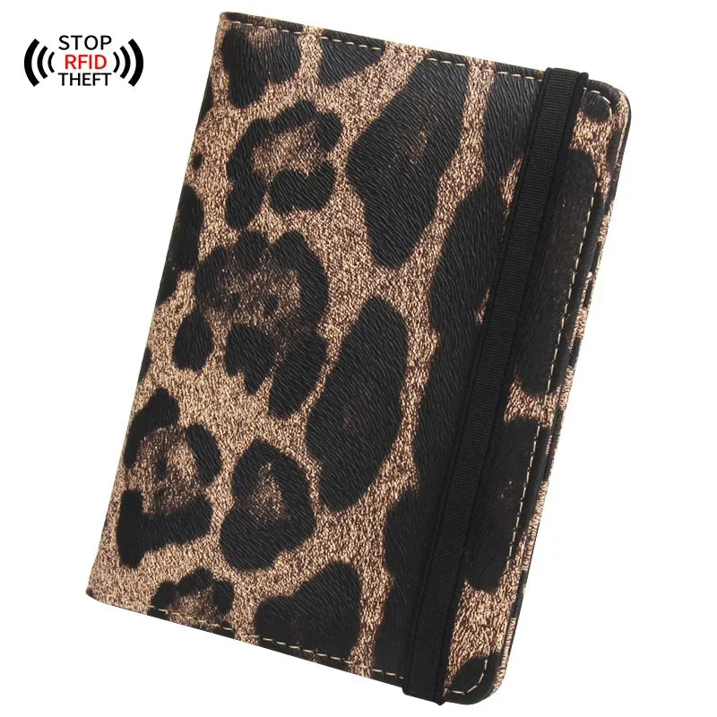 Leopard Passport Cover RFID
