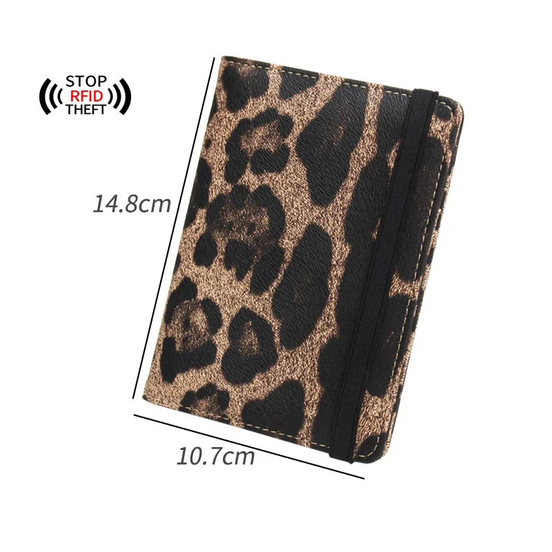 Leopard Passport Cover RFID