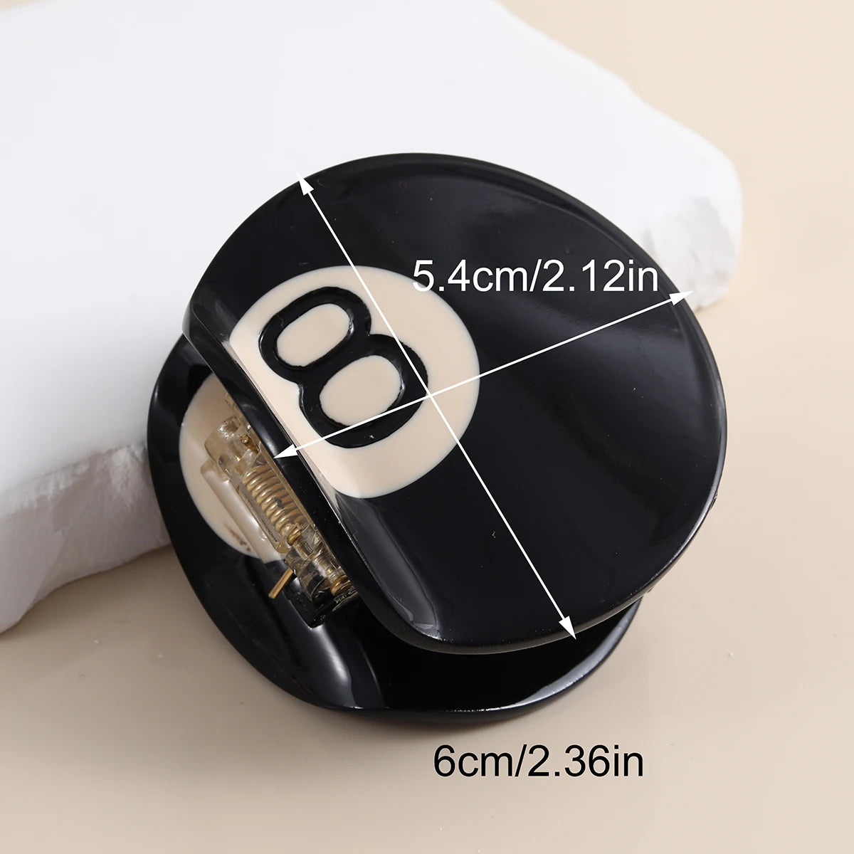 Pince à cheveux en forme de boule de billard