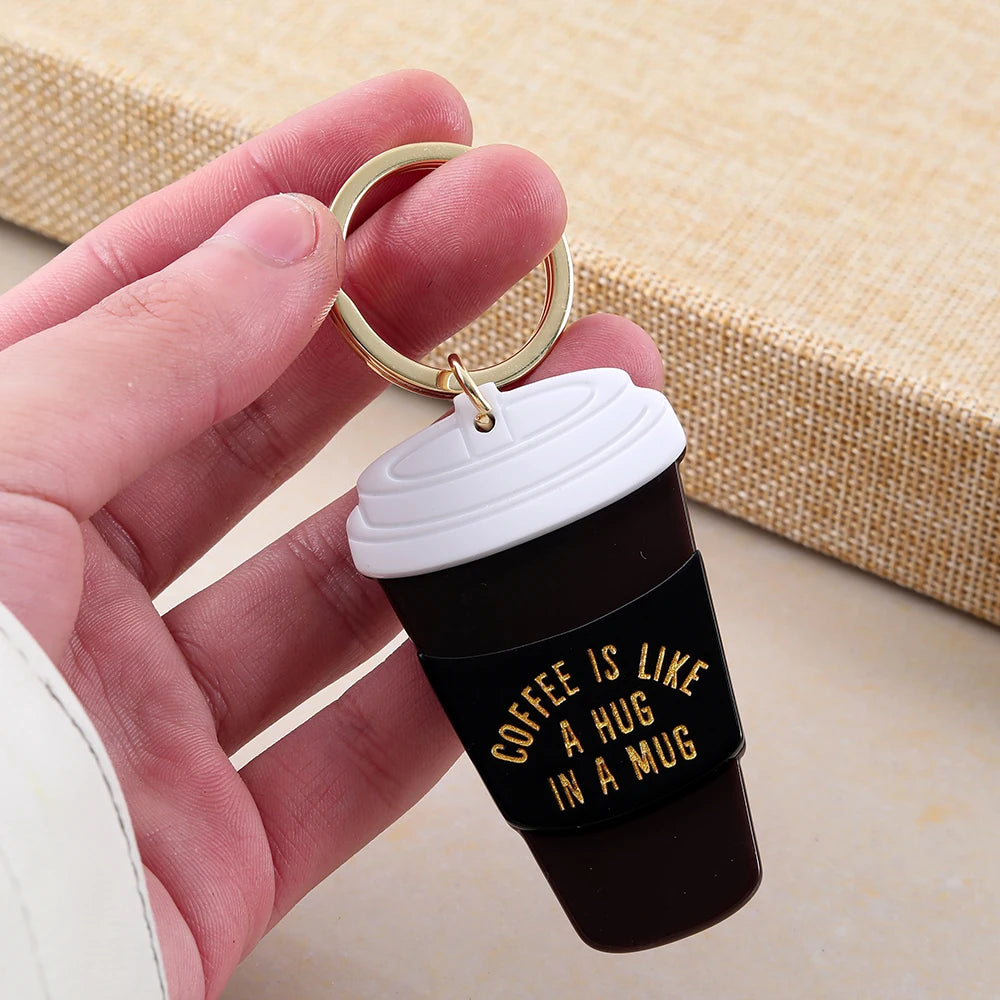 Porte-clés tasse à café – Un câlin dans une tasse